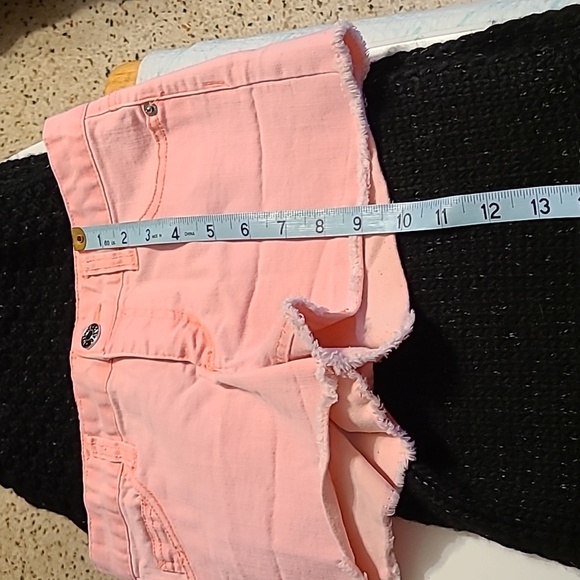 Justice girls light pink Jean Shorts size 14 slim - Picture 6 of 9